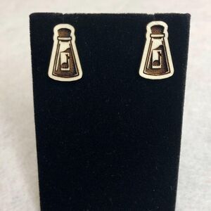 Emperor's New Groove Llama Potion Wood Stud Earrings